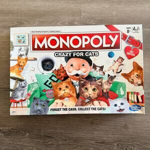 Hasbro Monopoly Crazy For Cats Board Game Complete